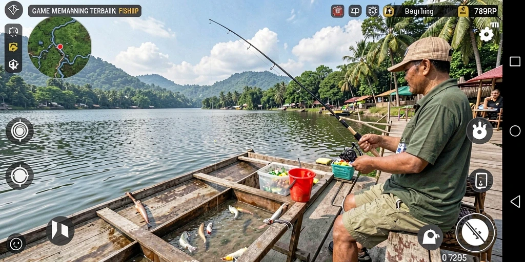 Tampilan gameplay 789RP dengan suasana memancing yang memukau.