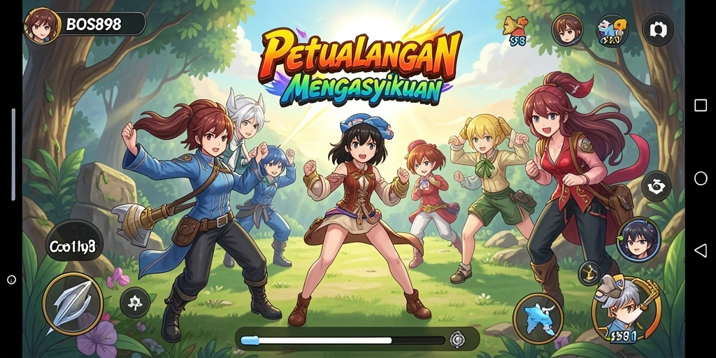 Tangkapan layar menunjukkan karakter anime beraksi dalam petualangan yang mendebarkan.