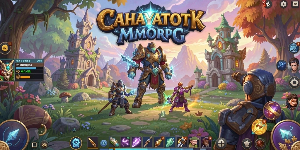 Tangkapan layar CAHAYATOTO menampilkan aksi pertempuran seru dalam game MMORPG.