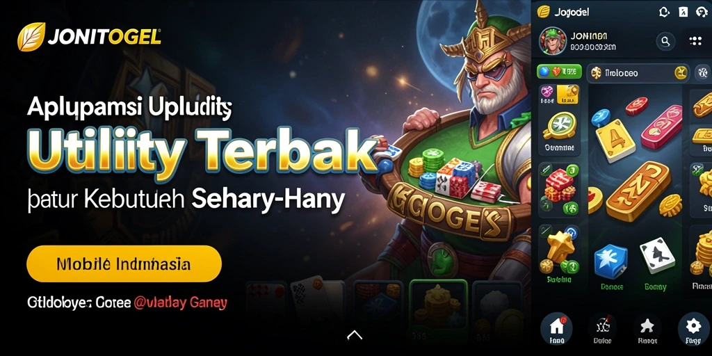 Screenshot utama JONITOGEL menampilkan antarmuka aplikasi Utility yang sederhana.