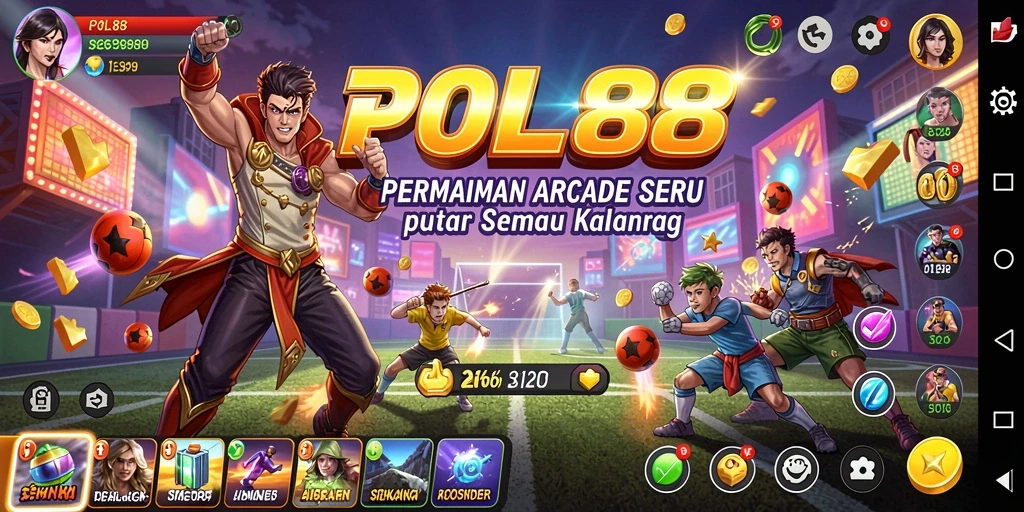 Screenshot utama POL88 menampilkan aksi seru gameplay Arcade.