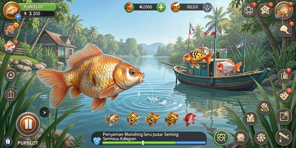 Tangkapan ikan yang menakjubkan dalam gameplay PURISLOT.