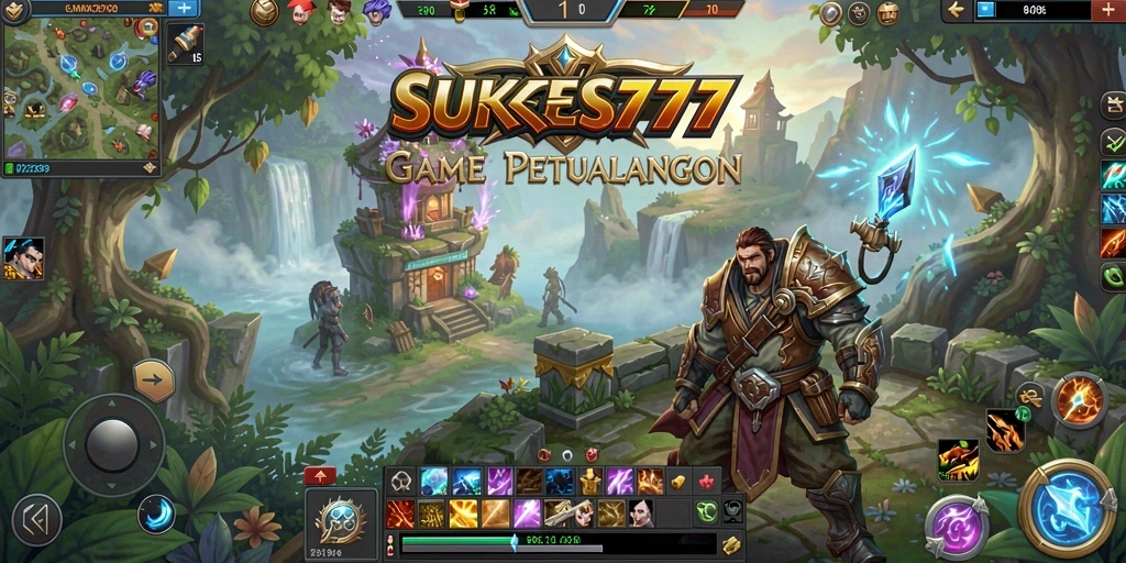 Screenshot gameplay utama SUKSES777 yang menampilkan pertempuran epik.