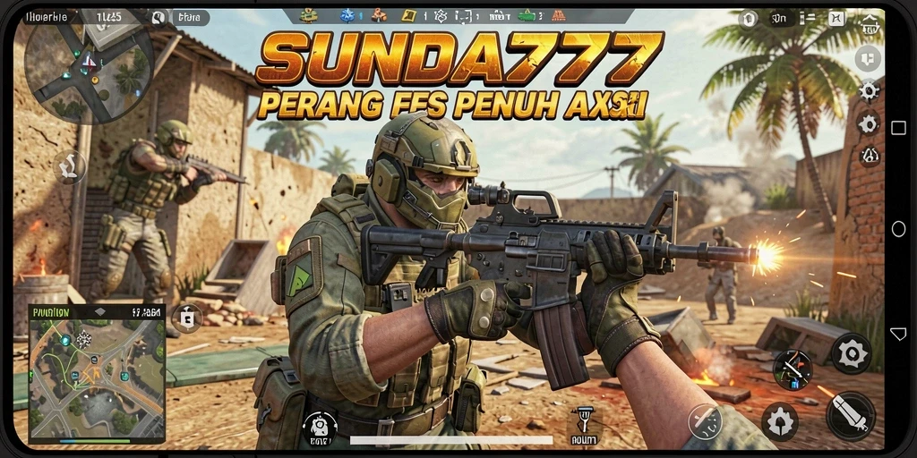 Tangkapan layar utama SUNDA777 menunjukkan aksi FPS yang mendebarkan.