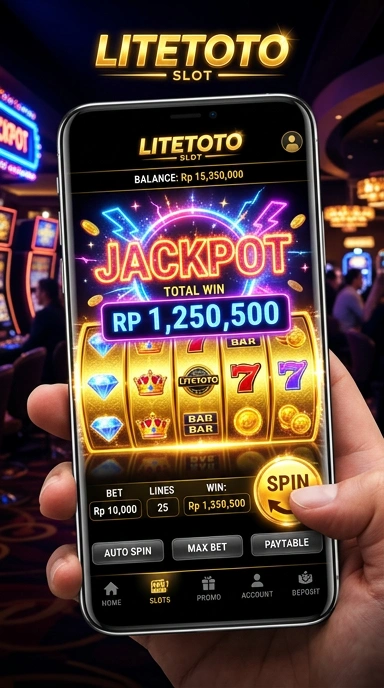 Tampilan aplikasi litetoto di perangkat Android.